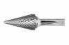 Carbide Burr SM5 <br> Cone Pointed Double Cut <br> 1/2 x 1 x 1/4 Shank